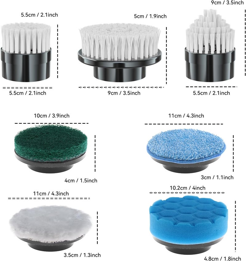 BCQDOL Electric Spin Scrubber Replacement Brush Heads, 7 Pcs Set Suitable for Cordless Power Scrubber, for Bathroom, Kitchen, - Image 4